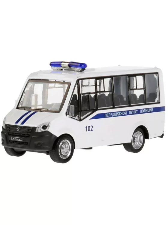 Машинка Газель Next Citiline Полиция 10,5 см свет, звук