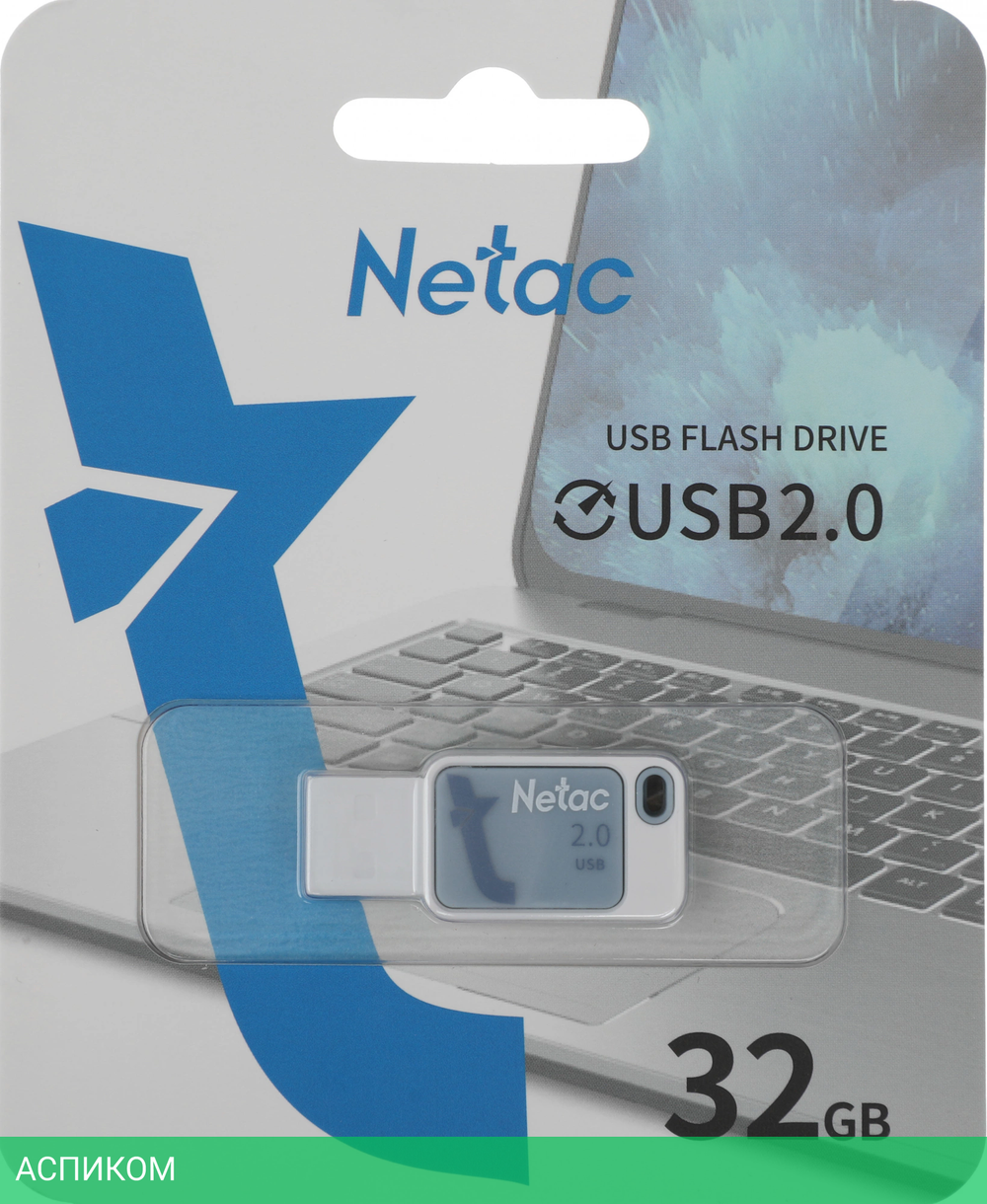 USB Flash-накопитель Netac UA31 32Gb USB2.0 синий (NT03UA31N-032G-20BL)