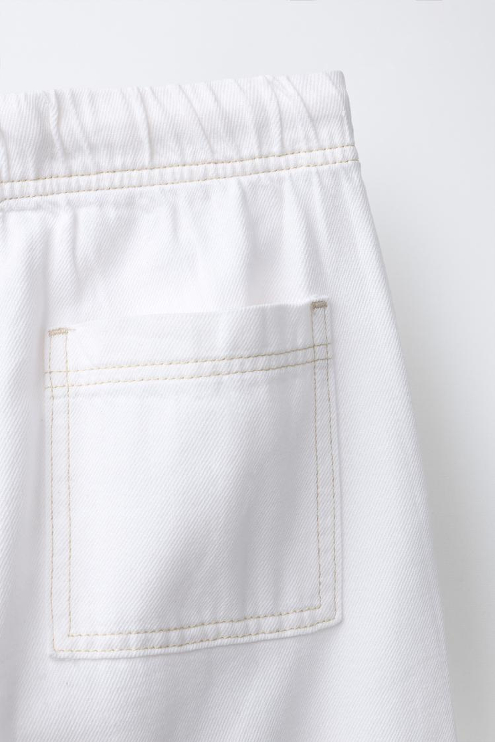 ZARA ДЖИНСЫ ШИРОКОГО КРОЯ, ЭКРЮ