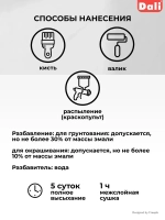 Эмаль для окон и дверей Dali, акриловая, полуматовая, база A, белая 1кг