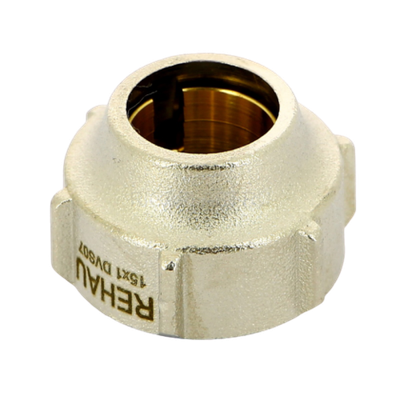 Соединение резьбозажимное для металлической трубки Rehau (Рехау евроконус) G 3/4 -15 (никел латунь)