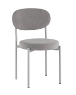Стул Бриф SN велюр серый каркас светло-серый муар