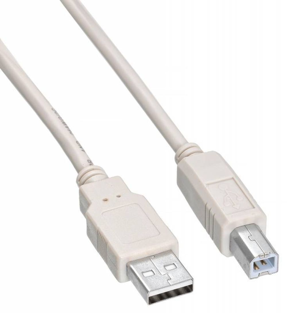 Кабель Buro USB2.0-AM/BM-1.8M-MG USB A(m) USB B(m) 1.8м феррит.кольца серый