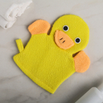 Мочалка-варежка детская "Уточка" с петелькой 578730