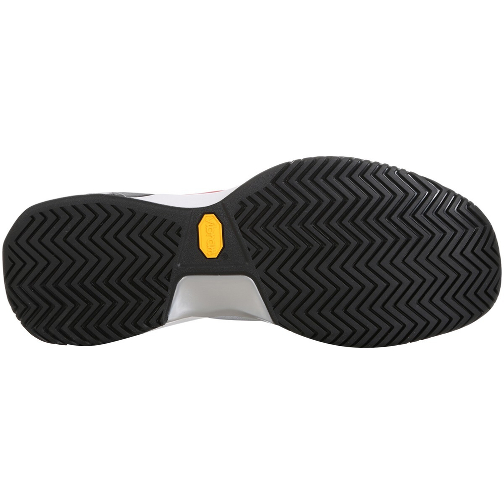 Мужские кроссовки теннисные Lotto Raptor Hyperpulse 100 Speed M - all white/all black/flame red