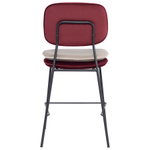 Стул полубарный Pea, велюр, бордовый/бежевый