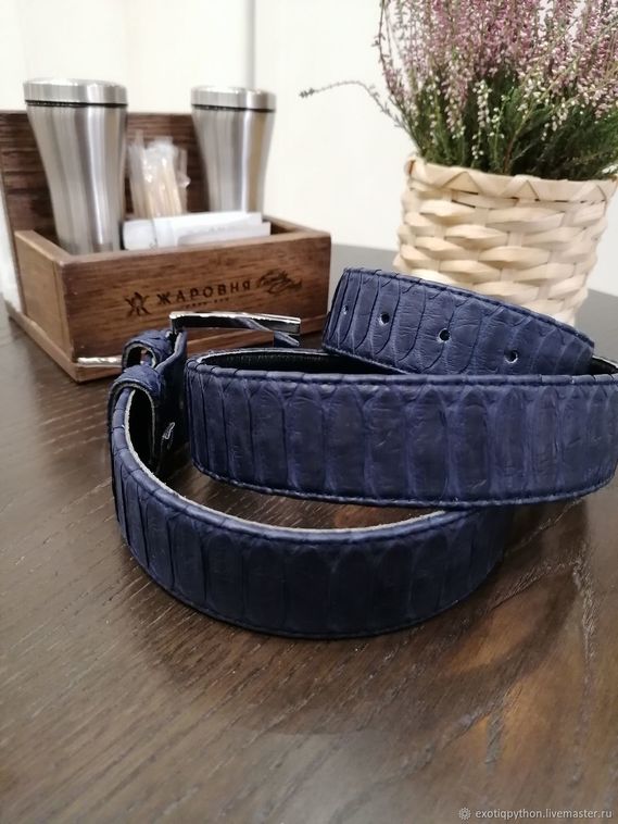 Ремень из кожи питона AC-81