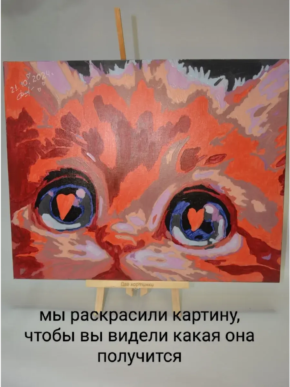 Картина по номерам Котик влюблен в тебя