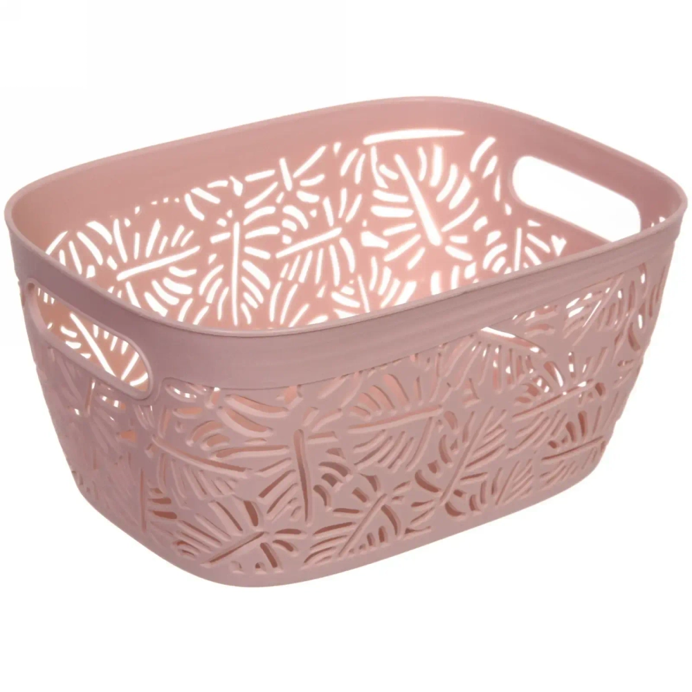 Корзина для хранения универсальная «ФРАТОРИЯ», цвет розового бальзамина, 23,5*17,2*12см (лейбл)