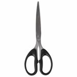 Ножницы BRAUBERG "Classic", 185 мм, чёрные, классической формы, 2-х сторонняя заточка, 230934