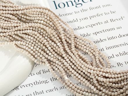 Фианиты матовые 2,6мм, огранка (нить бусин)