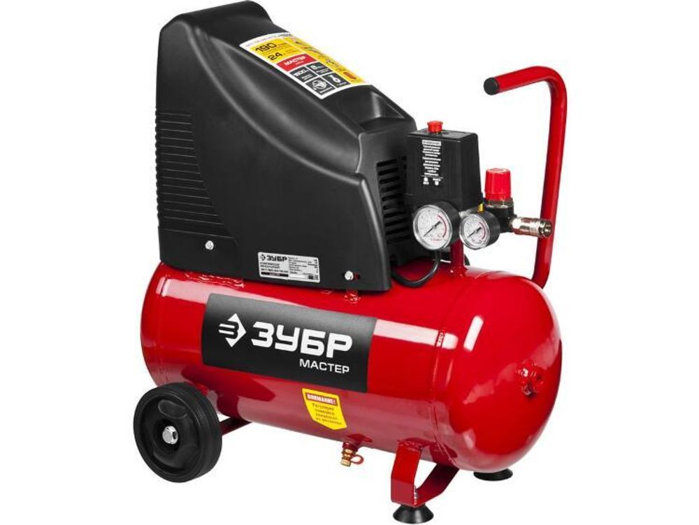 Компрессор ЗУБР воздушный безмасл.200 л/мин, 24л, 1500Вт КП-200-24