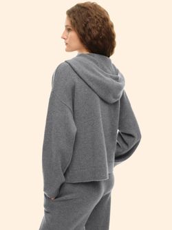 Худи из кашемира ((Ничего лишнего)), серый