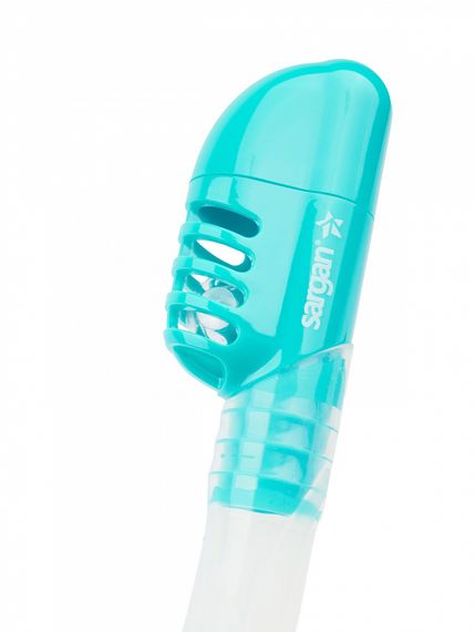 Набор детский маска+трубка в сумке Sargan Панорама-А kids прозрачный/бирюзовый