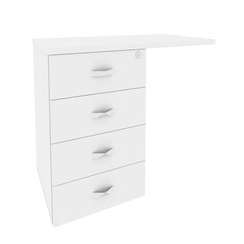 Onix Direct Тумба приставная (универсальная л/пр) O.TPU-4 Белый Бриллиант 842*460*750