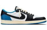 Travis Scott x Fragment Design x Air Jordan 1 Low OG SP three-party joint white, Blue and black lightning Barb 2.0# Gift Recommendation