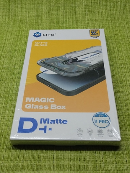 iPhone 11 Pro / Защитное стекло матовый, D+ Matte Glass Box, с кейсом самоклейкой