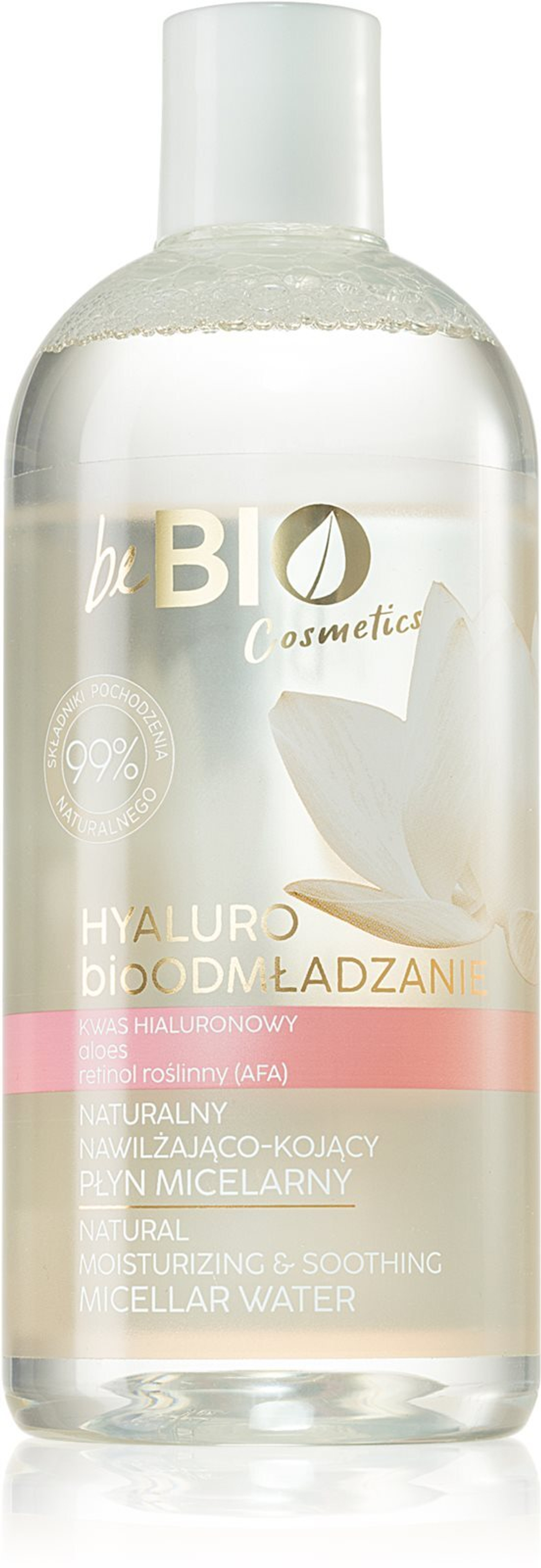 beBIO Hyaluro bioRejuvenation - мицеллярная вода для зрелой кожи /   400  ml  / GTIN 5908233661744