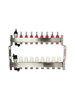 Коллекторная группа с расходомерами САРМАТ 1"x3/4" 8 вых. нерж с в /о SS2200 (CN)