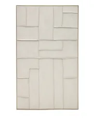 Большая картина Klis, 200х120 см, белый лен