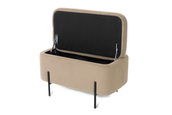 Пуф Gloria овальный Бежевый с ящиком