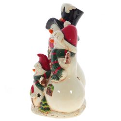 GAEM Фигурка декоративная "Снеговики" с подсветкой, 2 режима (цвет и жёлт), L24 W17 H31 см