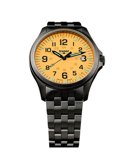 Швейцарские тактические часы Traser P67 OFFICER PRO GUNMETAL Orange 107867