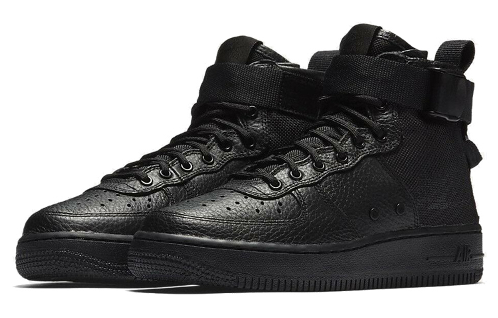 Кроссовки Nike Air Force 1 Triple Black GS (Подростковая размерная сетка)
