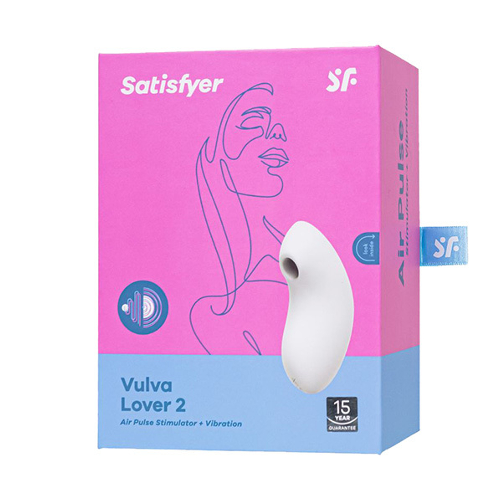 Белый вакуум-волновой вибростимулятор 12см Satisfyer Vulva Lover 2