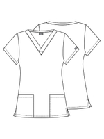 Топ медицинский женский Dickies DK704, принт "Зубной смех", серый, L