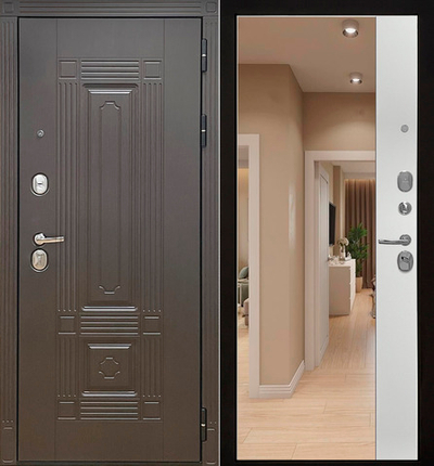 Мадрид Зеркало МАХ (эмалит Серый)