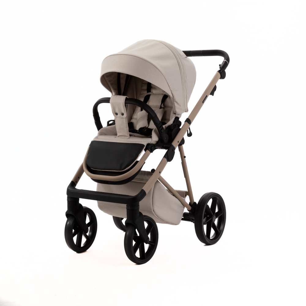 Детская универсальная коляска Adamex Delta Natura - DN-3 Vanilla (Ваниль, ткань)
