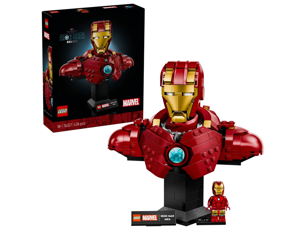 LEGO 76327 Iron Man MK4 Bust — сборная модель бюста Железного Человека (436 деталей)