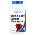 Nutricost, Экстракт виноградных косточек, 28000 мг, 240 капсул