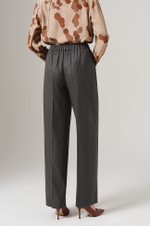 31096 Брюки женские (темно-серый полоска)