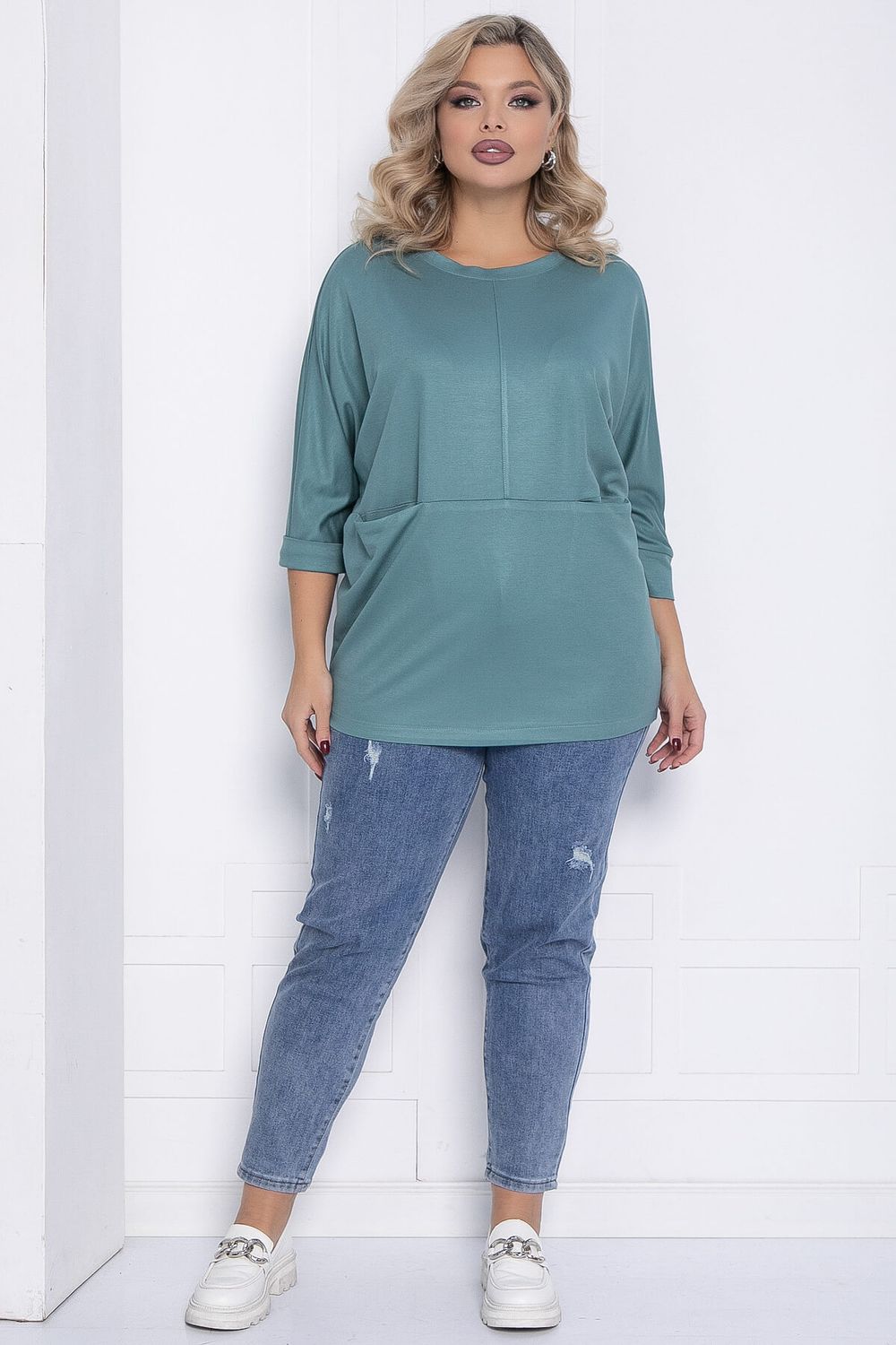 Блуза Мэрил (светло-зеленая) Б12360-18 LT Collection