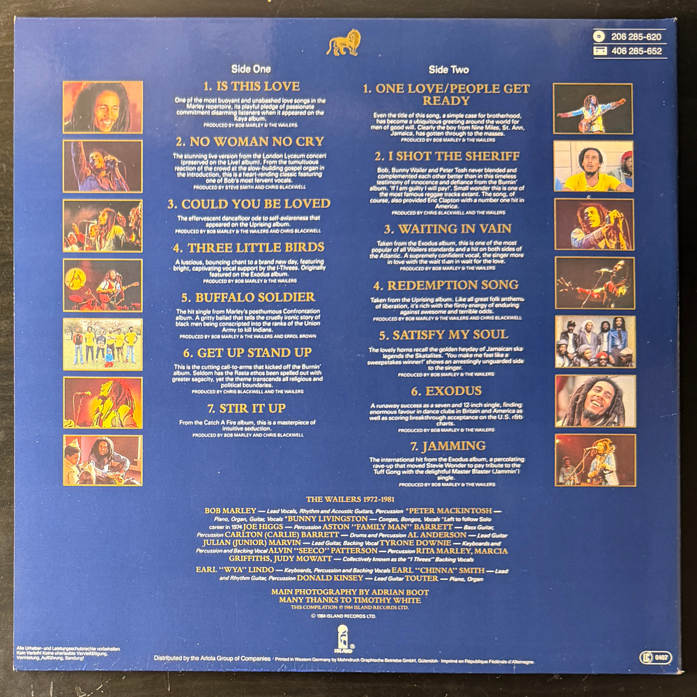 Bob Marley And The Wailers ‎– Legend - The Best Of Bob Marley And The Wailers (Европа 1984г.)Т