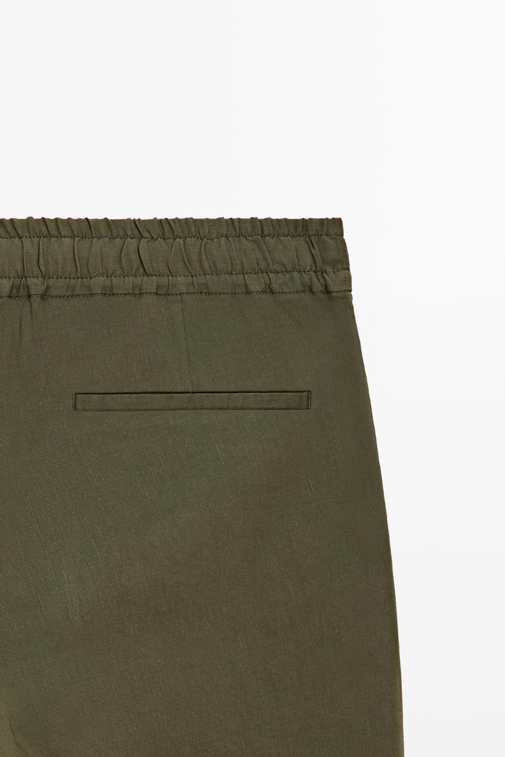 Massimo Dutti Брюки-джоггеры с вытачкам, зеленый