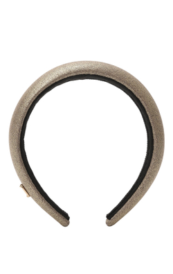 Ободок из шерсти золотого цвета