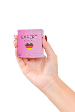 Презервативы EXPERT Studded Germany 3 шт. (облегающие, точечные)
