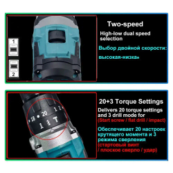 320N.M Профессиональный шуруповерт для ледобура аккумуляторный, 21 В, 13 мм, бесщеточная электрическая дрель, включая две батареи 6,0 А