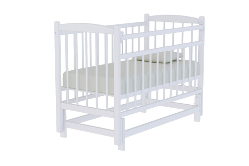 Кроватка детская Промтекс Мир колибри-2 МП (белый) маятник поперечный
