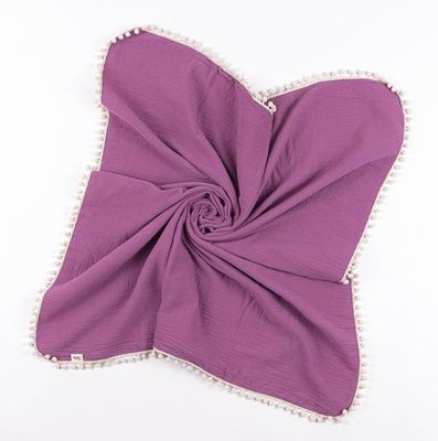 Muslin reversible blanket 0+, Violet