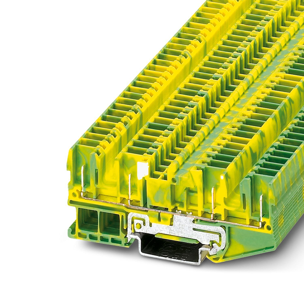 3042162 - ST 2,5-QUATTRO/4P-PE - Заземляющий клеммный модуль с пружинными зажимами