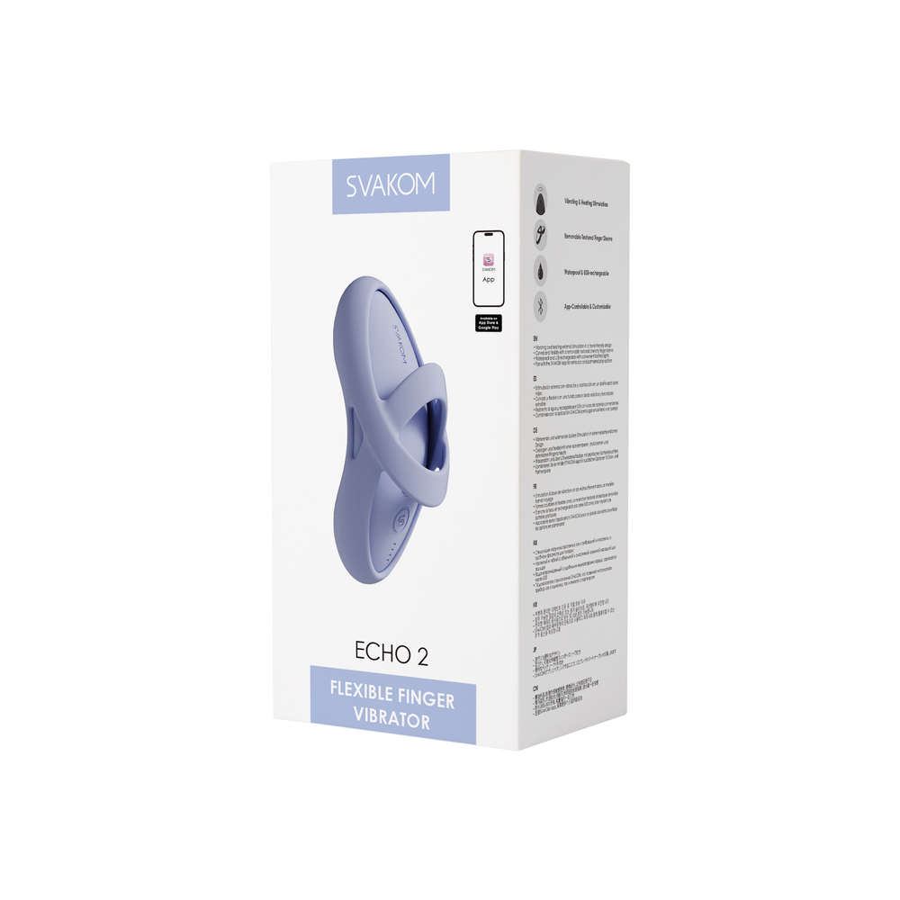 Svakom Echo 2 - Вибромассажёр на пальцы с функцией нагрева