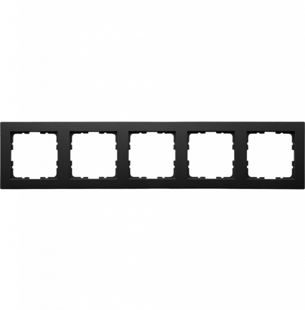 Рамка G-Classic 5-постовая, цвет черный матовый (soft touch)