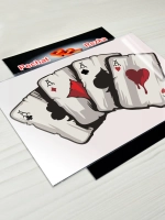 Наклейка - Карты Четыре туза