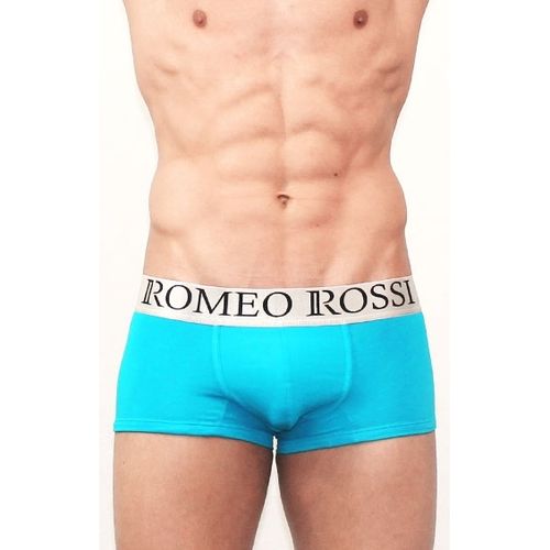 Мужские трусы боксеры лазурные Romeo Rossi Steel Azure Trunks RR0009