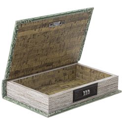 GAEM Шкатулка-книга с кодовым замком, L16 W5 H24 см