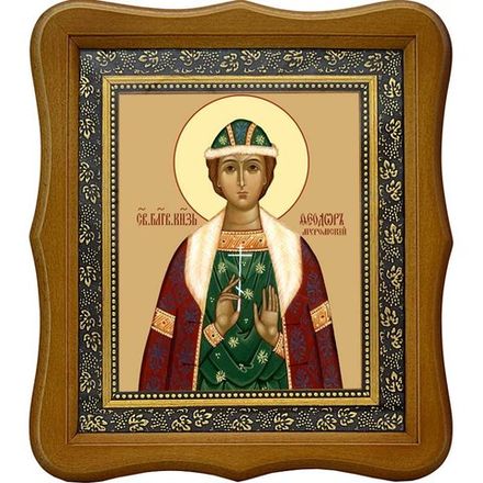 Феодор Муромский благоверный князь. Икона на холсте.